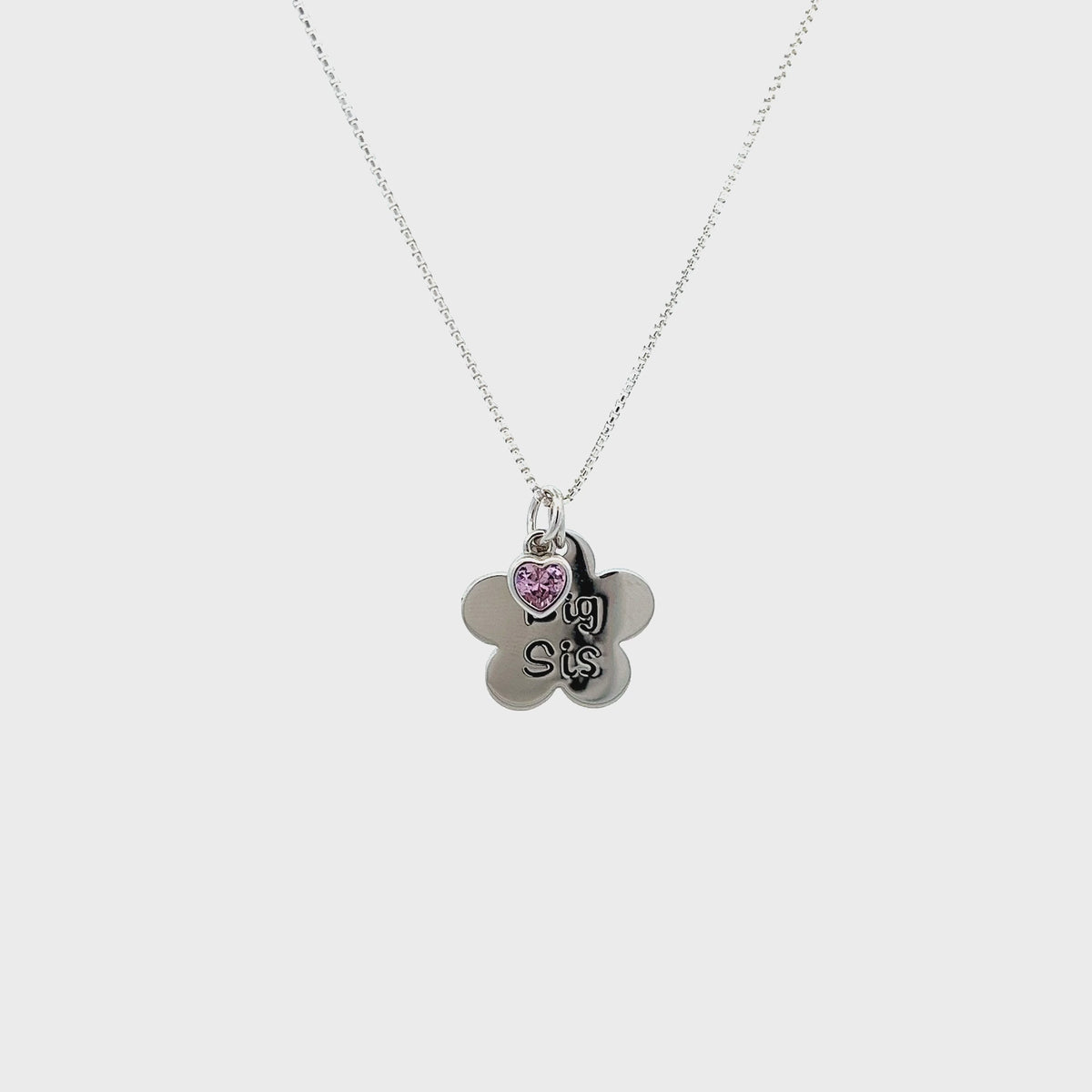 Big Sister Necklace  Small Girls Jewelry, Gift for Big Sister, Silver Girl  Necklace, Sterling Silver Big Sister Necklace, Birthstone Charm - aka  originals