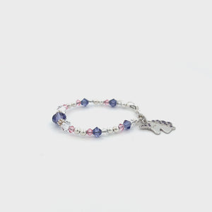 
                
                    Load and play video in Gallery viewer, SALE! Unicorn (Lavender) - Sterling Silver Unicorn Bracelet for Little Girls
                
            