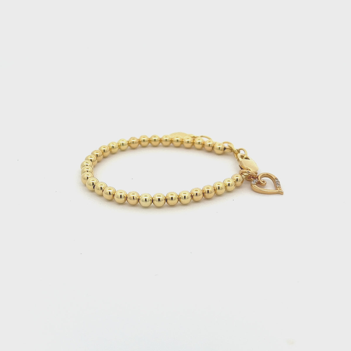  14K Gold-plated Bracelet with Open Heart Charm for Girls,  Teens, and Women (Adult): Clothing, Shoes & Jewelry