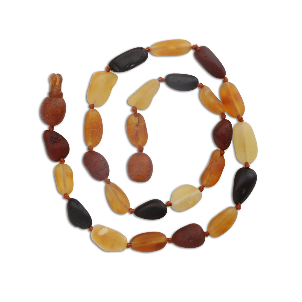 Amber Teething Necklace for Teething Babies and Toddlers (Multi)