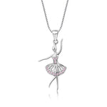 Sterling Silver Children's Ballerina Necklace for Girls
