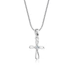 Sterling Silver Children's Infinity Cross Necklace for Kids