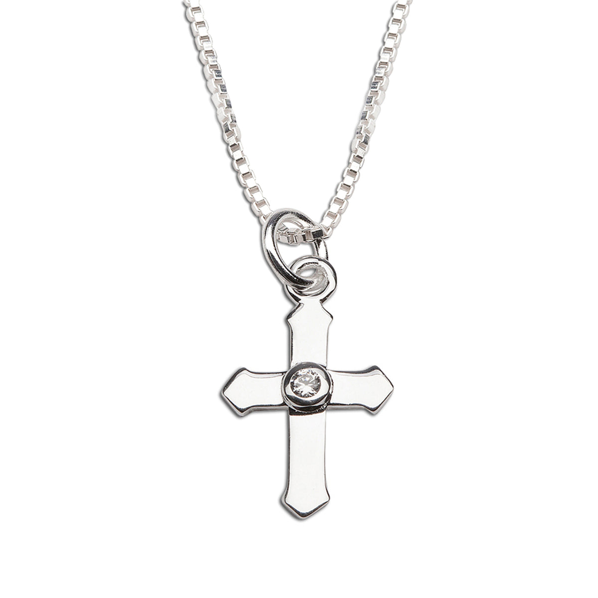 Cross Charm in Sterling Silver