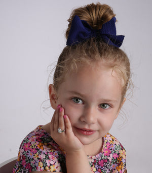 Sterling Silver Kid's Purple Unicorn Ring with CZs