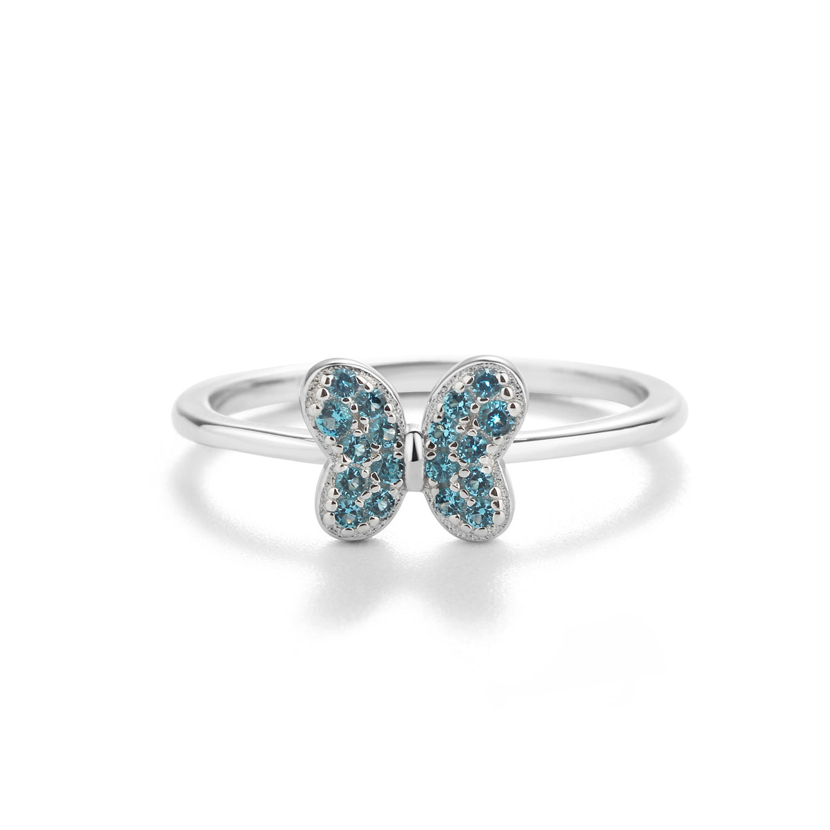 Tiffany blue topaz butterfly ring Clearance