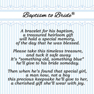 Boy's Baptism to Bride® Sterling Silver Baptism Bracelet for Baby Boy
