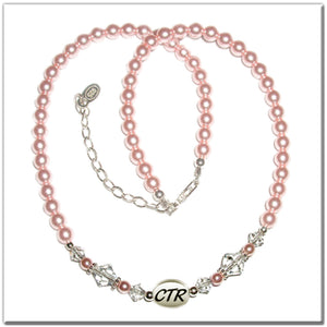 CTR Necklace Pink Pearl for Girls