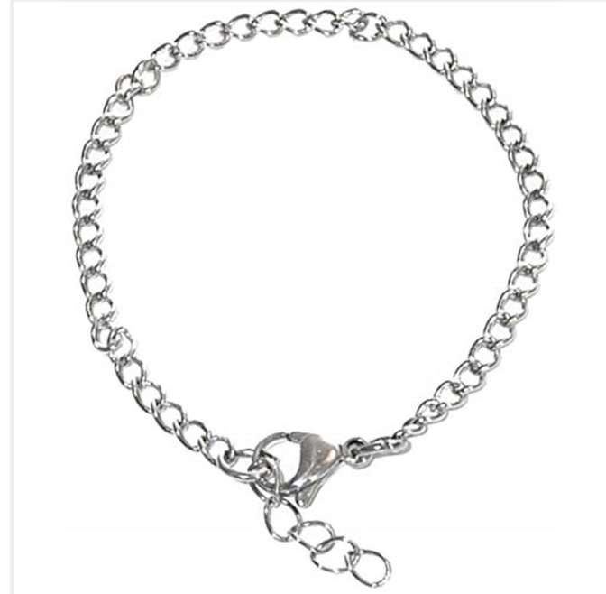 Little girl deals silver charm bracelet
