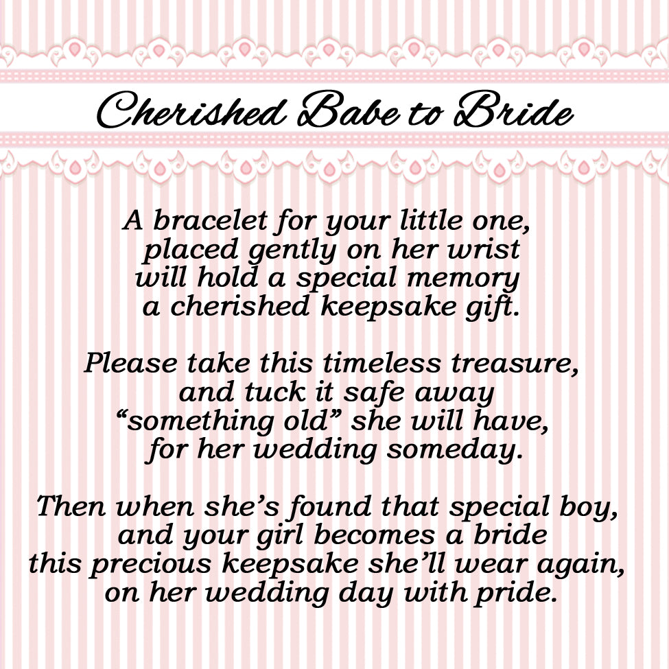 Cherished Babe to Bride Sterling Silver Cross Baby Bracelet