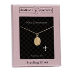 Girls Gold-Plated First Communion Miraculous Medal Necklace