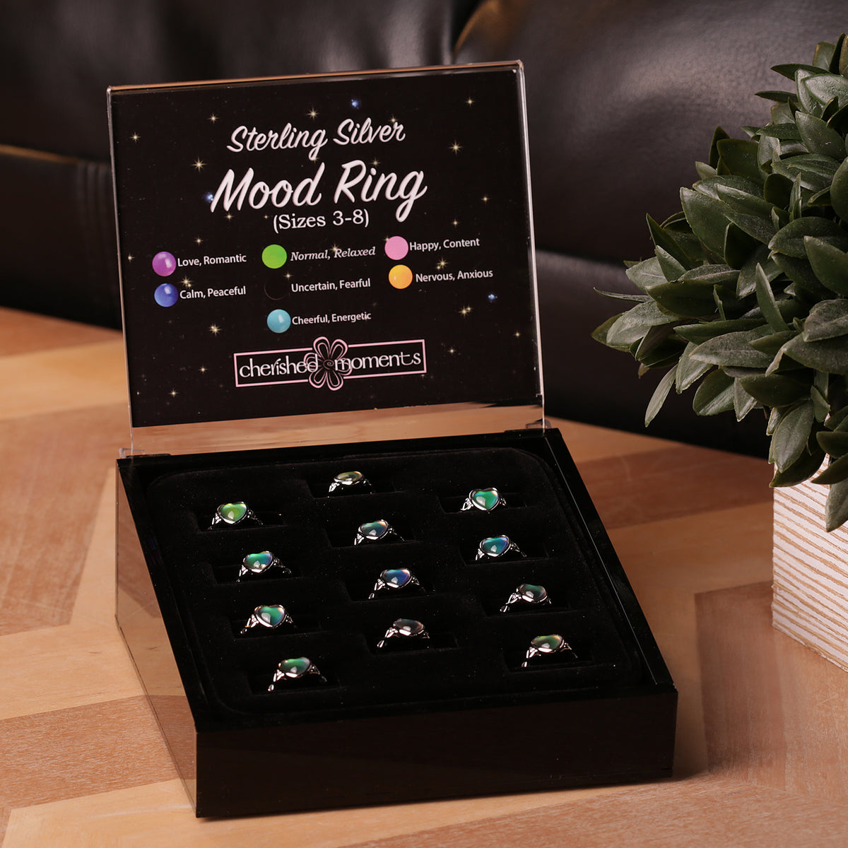 12-Piece Mood Ring Assortment (Heart) for Kids & Women – Cherished