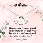 Sterling Silver Custom Initial Meaningful Necklace for Mothers and Moms