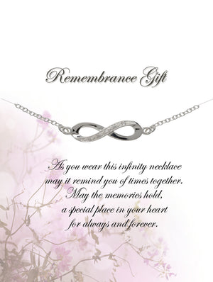 Remembrance Sympathy Gift Infinity Necklace