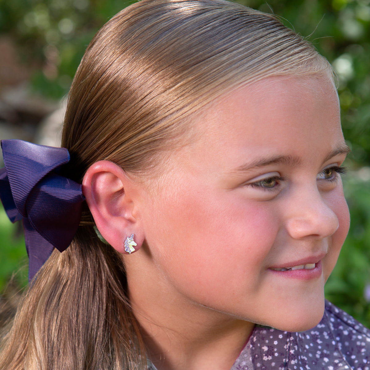 Children's Sterling Silver Purple Unicorn Bracelet for Little Girls –  Cherished Moments Jewelry