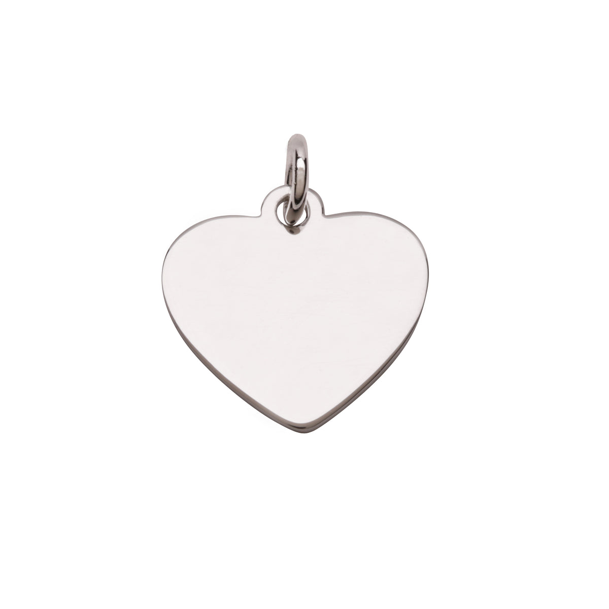Engravable Heart Bracelet Charms in sterling silver-charms for bracelets
