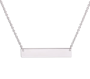 Sterling Silver Personalized Bar Necklace for Sisters–A Treasured Friend