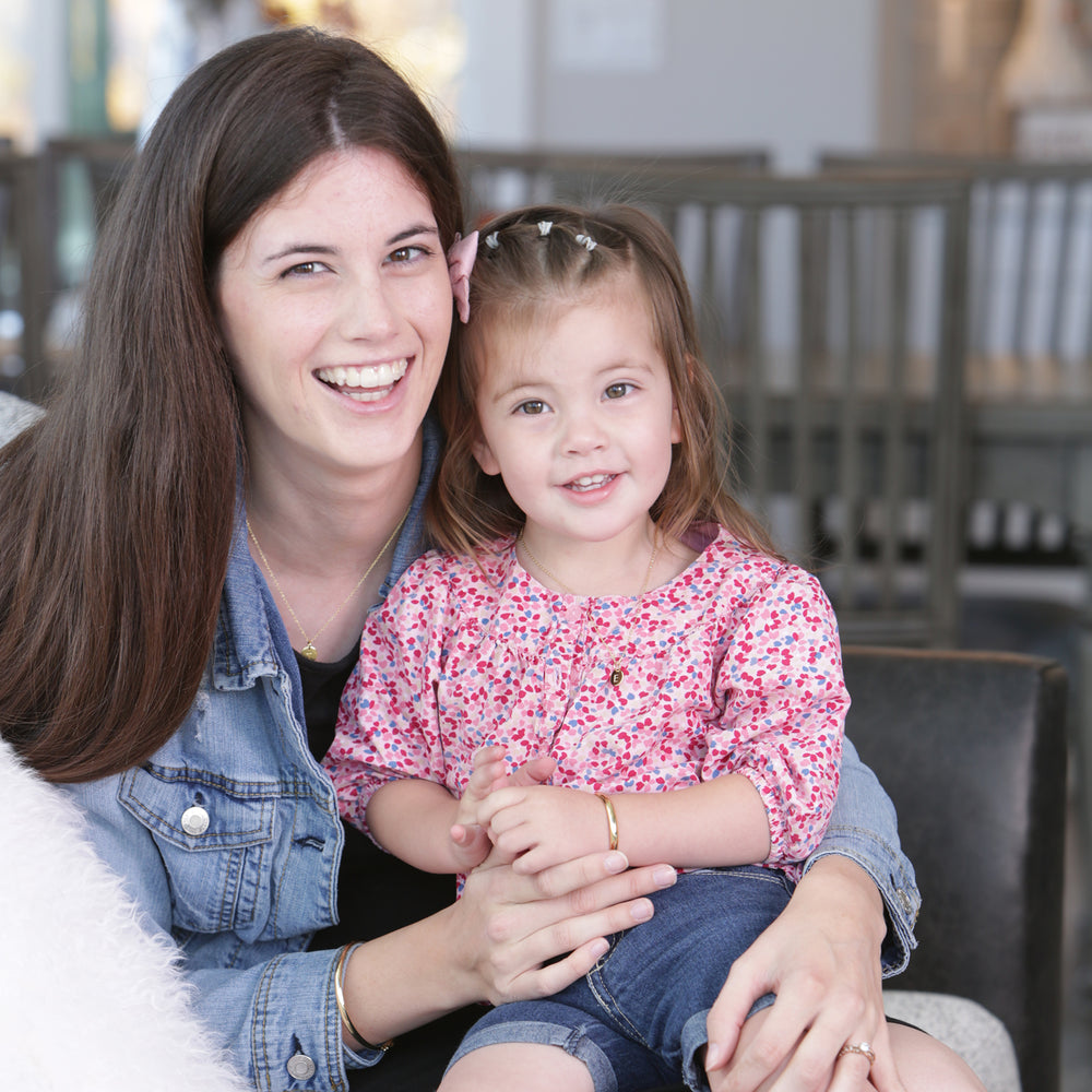 mom and toddler wearing baby bangels