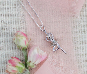 Sterling Silver Children's Ballerina Necklace for Kids - Cherished Moments Jewelry