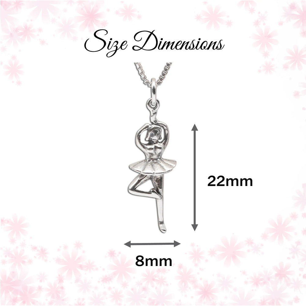 Sterling Silver Children's Ballerina Necklace for Kids - Cherished Moments Jewelry