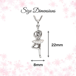 Sterling Silver Children's Ballerina Necklace for Kids - Cherished Moments Jewelry