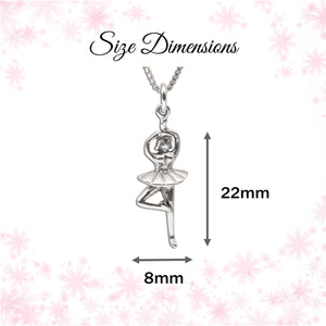 Sterling Silver Personalized Ballerina Necklace for Kids