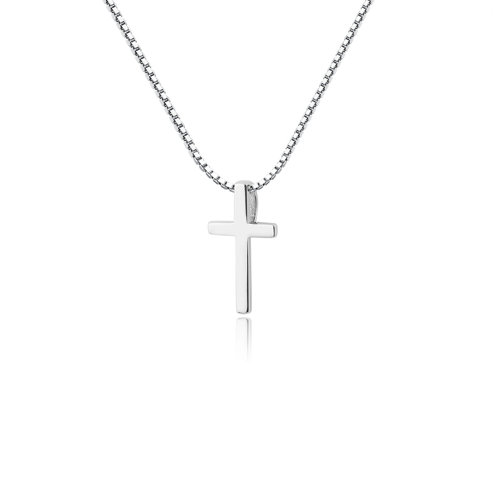 Cross Necklace Sterling Silver Pendant for Kids Small for little girls and  boys