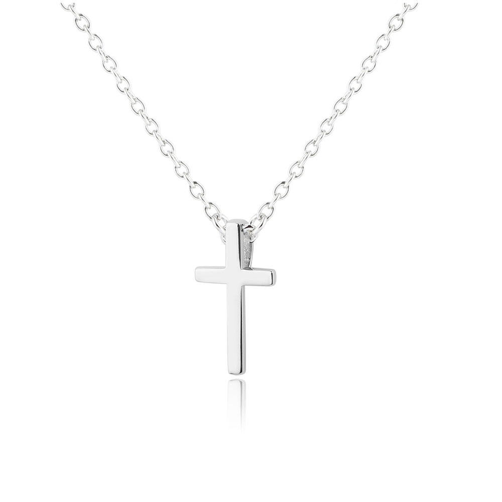 Children's Sterling Silver Dainty Cross Charm Necklace for First Communion or Confirmation Gifts for Girls, Kids 1st Holy Communion Necklace