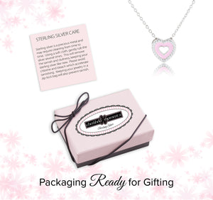 Sterling Silver Little Girl's Pink Heart Necklace