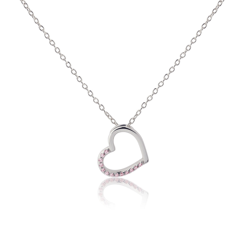 Children's Sterling Silver Floating Heart Necklace for Girls & Kids