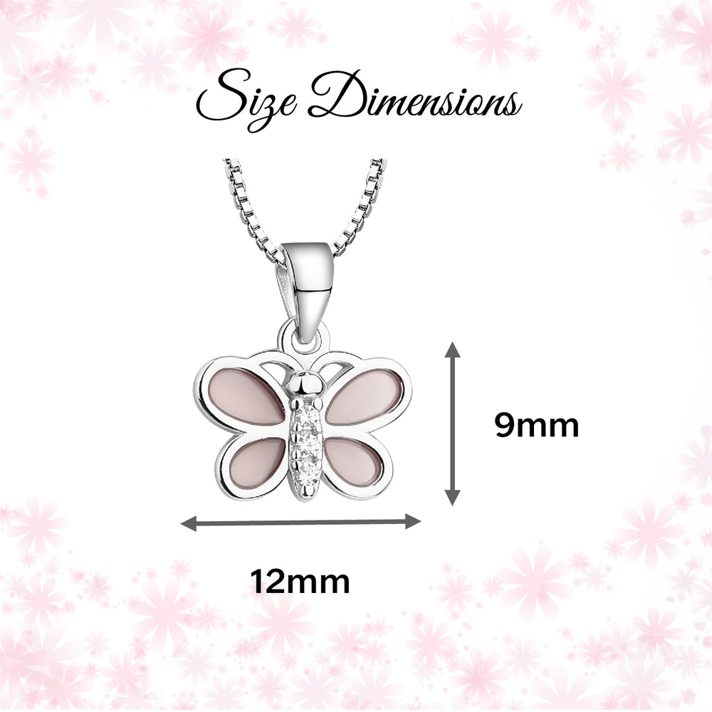 Sterling Silver Butterfly Necklace for Kids