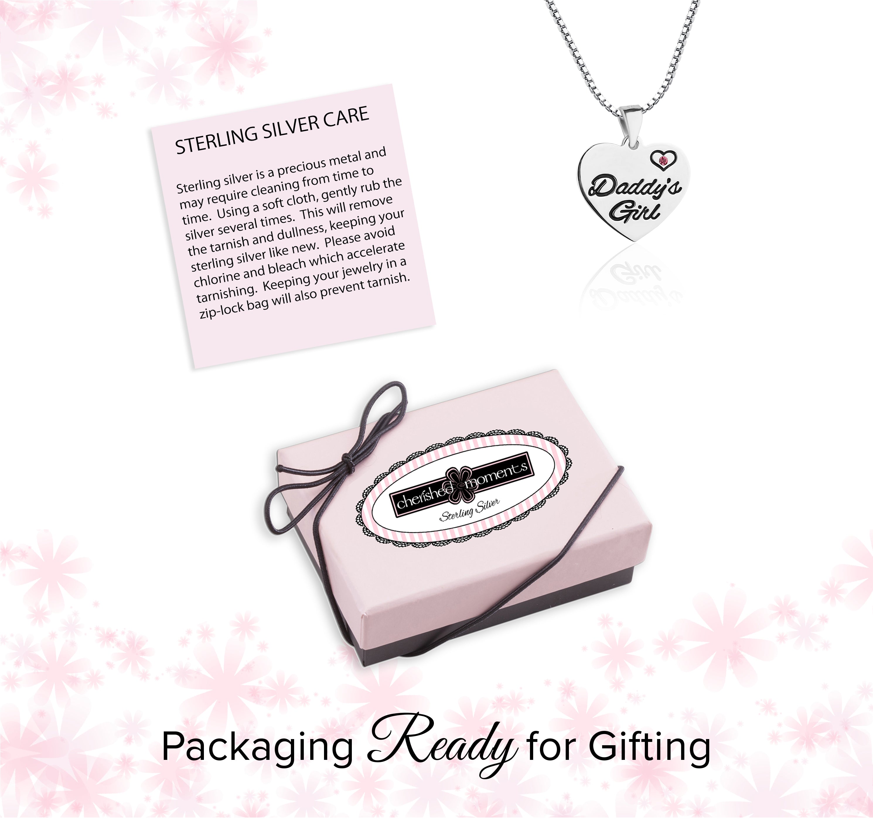 Sterling Silver Daddy's Girl Heart Necklace from Father to Daughter ...