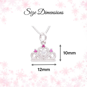 Sterling Silver Little Girls Tiara Necklace - Cherished Moments Jewelry