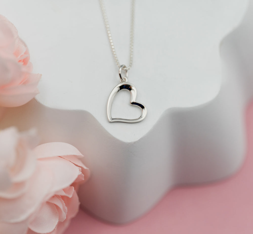 Sterling Silver Kid's Sassy Heart Necklace - Cherished Moments Jewelry