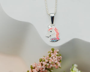 Sterling Silver Girl's Stardust Unicorn Necklace