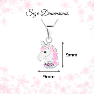 Sterling Silver Girl's Stardust Unicorn Necklace