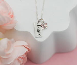 Sterling Silver Friend Necklace for Kids - Cherished Moments Jewelry