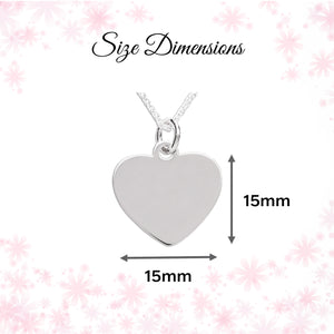 Sterling Silver Children's Personalized Heart Necklace