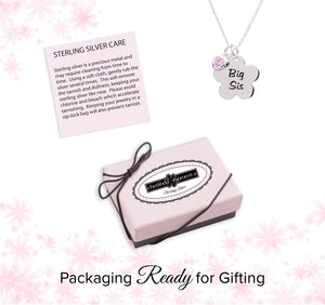 Sterling Silver Big Sis Daisy Necklace for Big Sisters