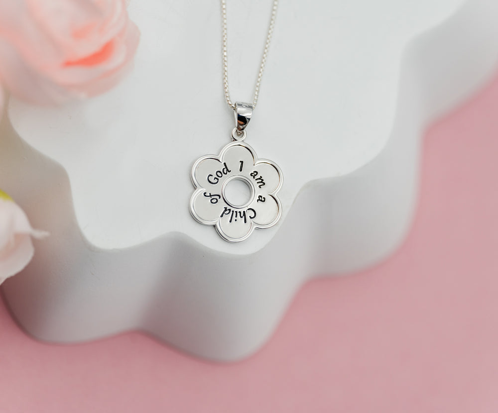 I am a Child of God Necklace with Daisy for Girls - Cherished Moments Jewelry