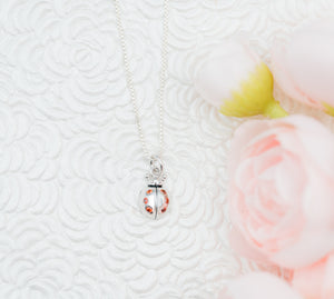 Sterling Silver Kid's Ladybug Necklace - Cherished Moments Jewelry