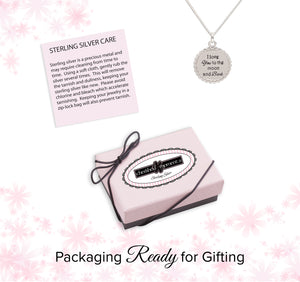 
                
                    Load image into Gallery viewer, Sterling Silver &amp;#39;Moon and Back&amp;#39; Birthstone Necklace for Girls
                
            