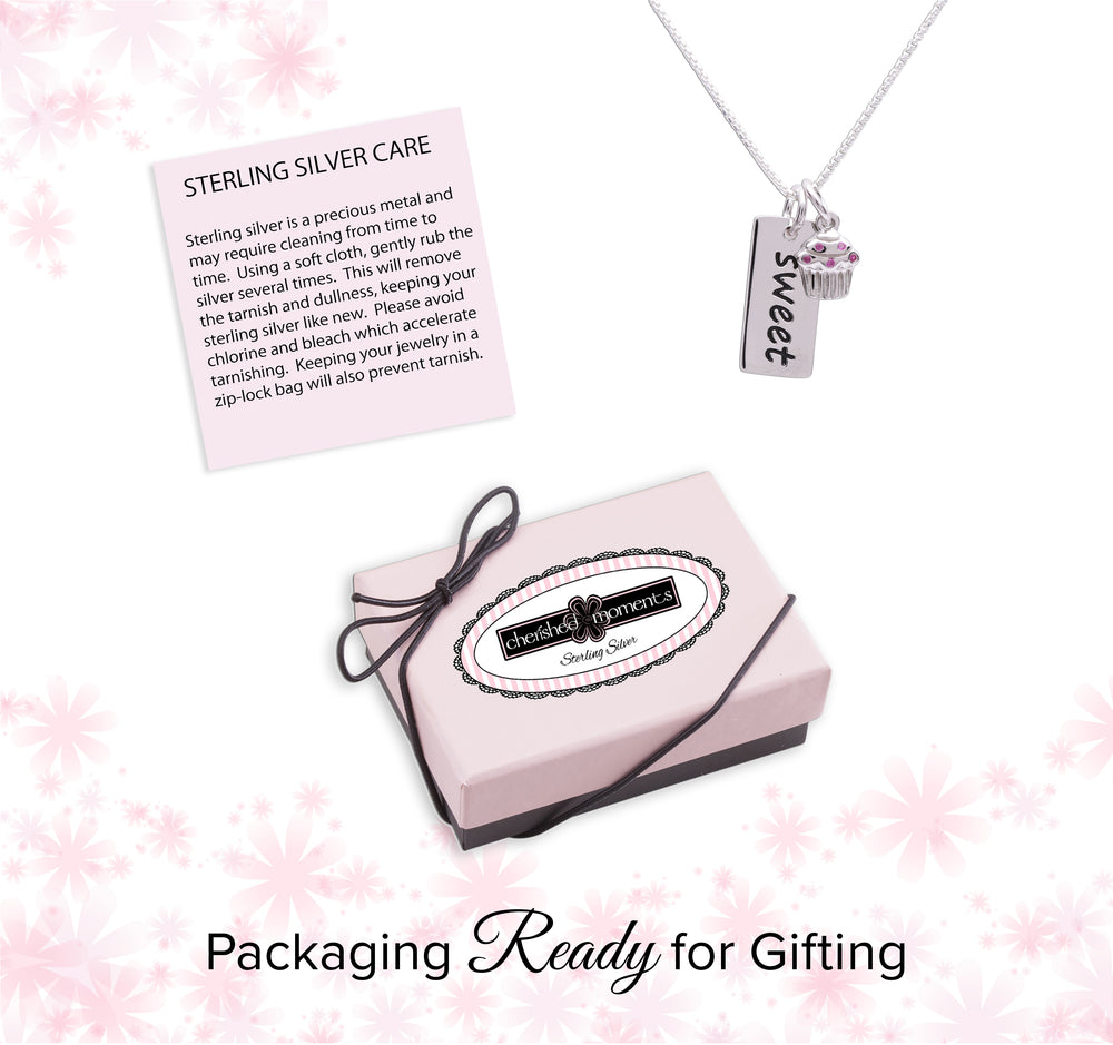 Sterling Silver Girl's Sweet Cupcake Necklace