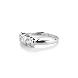 Timeless Sterling Silver Baby Ring with GenuineWhite Sapphires