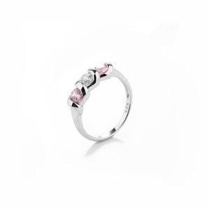 Sterling Silver Baby Ring with Twisted Band and Triple CZ Stones for Girls - Cherished Moments Jewelry