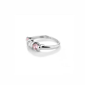 Sterling Silver Baby Ring with Twisted Band and Triple CZ Stones for Girls - Cherished Moments Jewelry