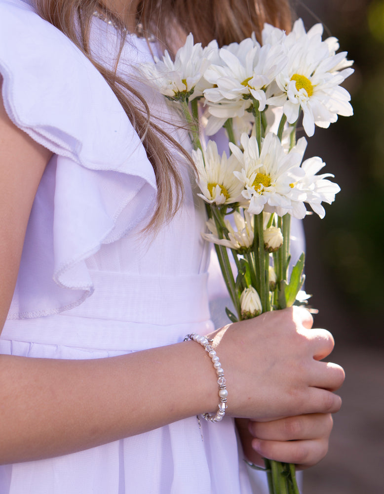 Baptism to Bride Sterling Silver Baby Bracelet (8 years old)