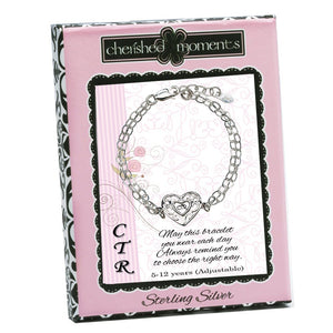 CTR Bracelet with Silver Heart for Girls