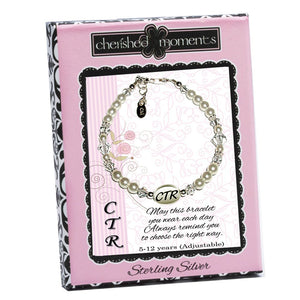 CTR Bracelet White Pearl for Girls