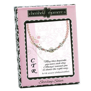 CTR Necklace Pink Pearl for Girls