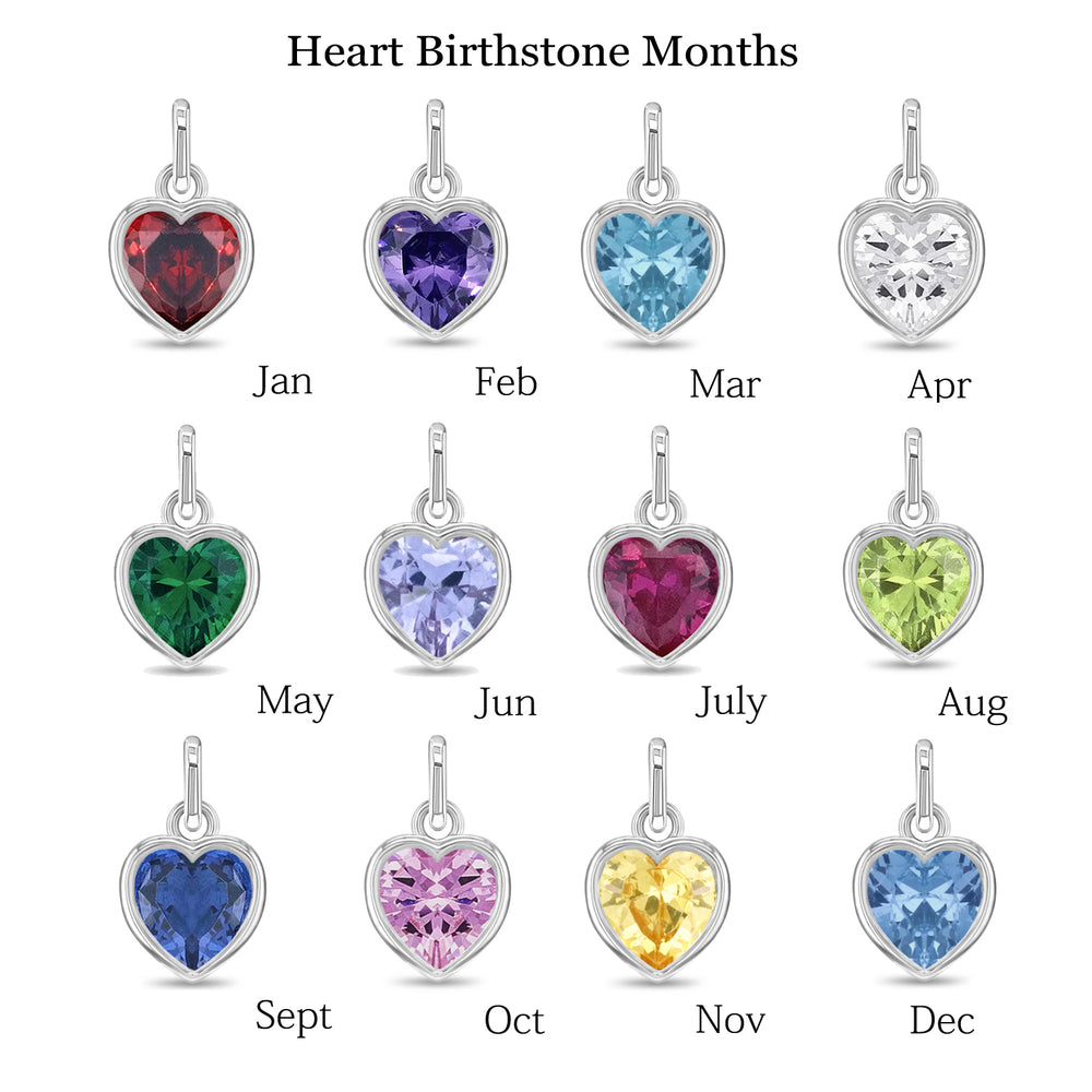 Birthstone Heart Charm